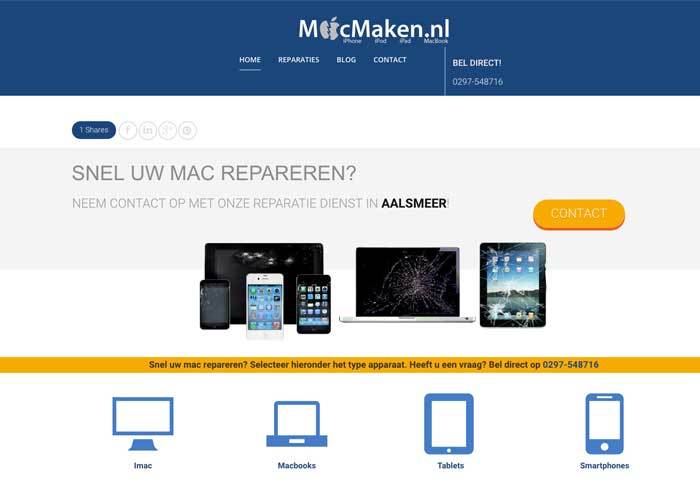 Nieuwe website mac maken